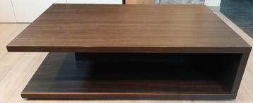 Salontafel hout + opbergruimte (80x130) PRIJS van 75 --> 45 beschikbaar voor biedingen