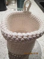 Panier de rangement en coton blanc 17 X 16 cm, Nieuw, Overige materialen, Rond, Mand