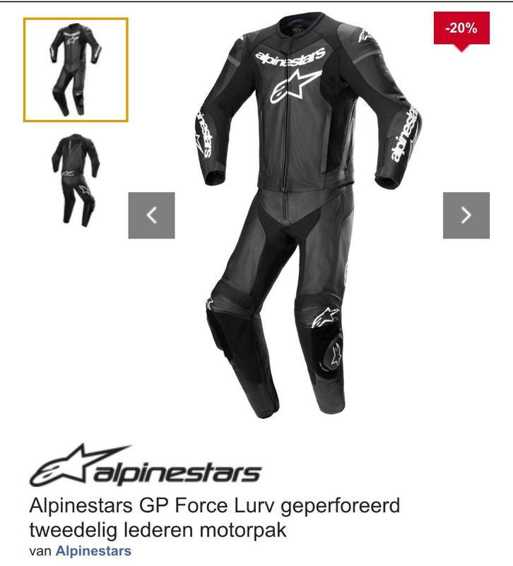 Alpinestar v2 motor race pak leder, 2 & 1 delig.., Motoren, Kleding | Motorkleding, Combipak, Heren, Nieuw zonder kaartje, Ophalen