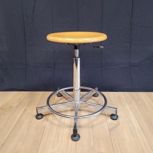 Vintage professionele schilders / teken kruk, Huis en Inrichting, Krukjes, Gebruikt, Staal, In hoogte verstelbaar, Ophalen of Verzenden