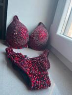 Bedazzled by manouq wedstrijd bikini bodybuilding, Ophalen of Verzenden, Rood, Setje