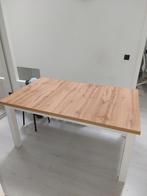Table salle à manger extensible bois et blanc 90 x150/193, Ophalen