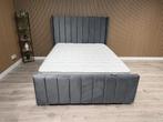 Nieuwstaat   Tweepersoonsbed Boxspring bed Inclusief matras, Neuf, Gris, Deux personnes, 160 cm