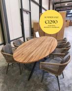 Ovaal tuintafel in teakhout, Tuin en Terras, Tuintafels, Ophalen, Nieuw, Ovaal, Teakhout