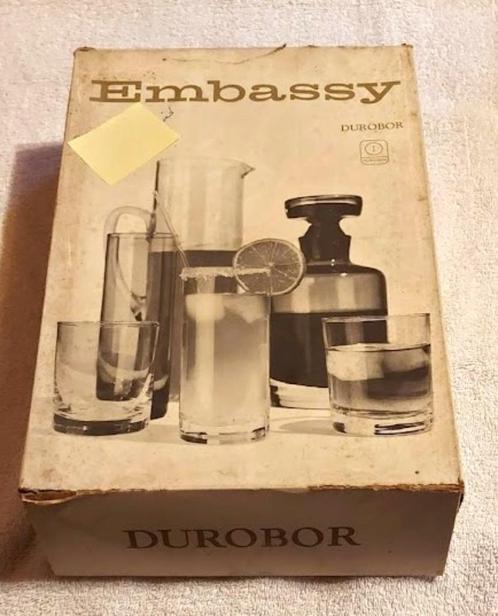 Vintage limonadeglazen van DUROBOR, Verzamelen, Glas en Drinkglazen, Nieuw, Frisdrankglas, Ophalen