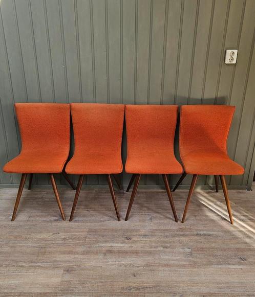 Vintage jaren 60 stoelen, midcentury, Huis en Inrichting, Stoelen, Gebruikt, Ophalen