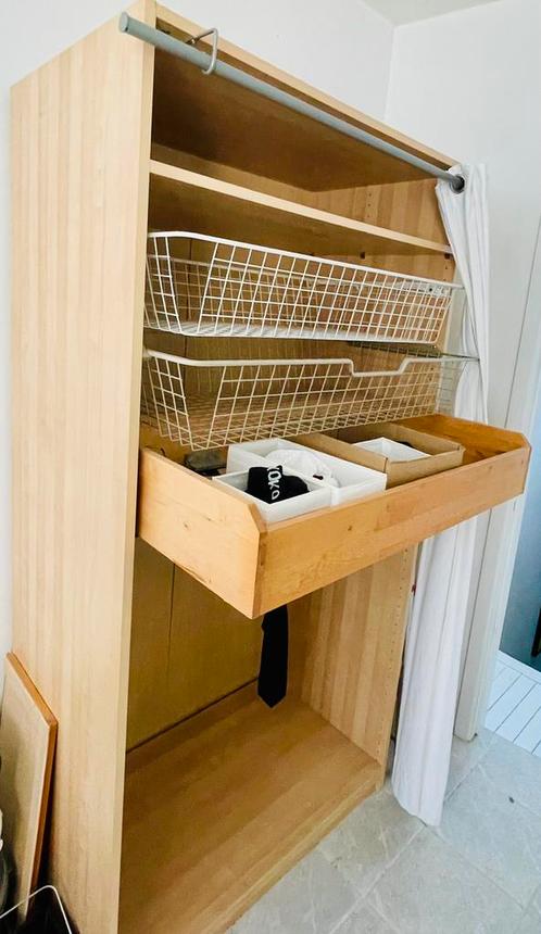 IKEA  PAX  KLEERKAST  BERKEN  201x100x50, Huis en Inrichting, Kasten | Kleerkasten, Zo goed als nieuw, 200 cm of meer, 50 tot 100 cm