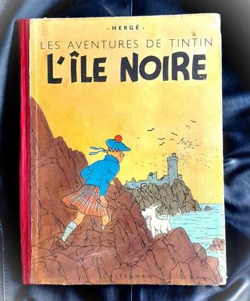 Tintin - L'ILE NOIRE A18 - Grande image - N&B - 1942 / BE