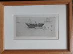 Walter Vaes  1882 - 1958  Ets   Boten op de Theems, Antiek en Kunst, Kunst | Etsen en Gravures, Verzenden