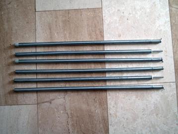 2 bâtons POLES pour auvent bâche protection solaire 184cm disponible aux enchères