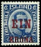 IJSLAND 1926 EIN KRONA op 40a. blauw, Michel: 121, Postfris., Postzegels en Munten, Postzegels | Europa | Scandinavië, Verzenden