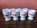 8 vintage eierdopjes arcopal, Ophalen of Verzenden, Nieuw