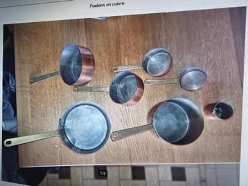 Poelons en cuivre beschikbaar voor biedingen