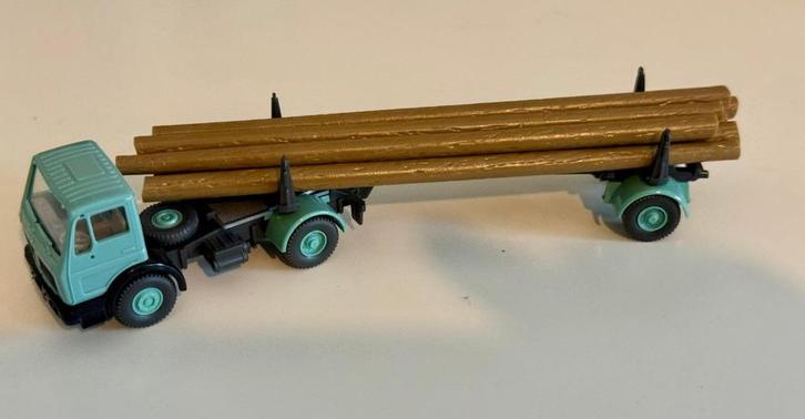 Wiking 1:87 Mercedes Langholztransporter, Hobby en Vrije tijd, Modelauto's | 1:87, Zo goed als nieuw, Bus of Vrachtwagen, Wiking