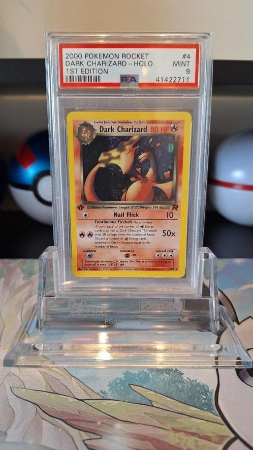 Pokemon Dark Charizard Holo PSA 9! (1st EDITION), Hobby en Vrije tijd, Verzamelkaartspellen | Pokémon, Zo goed als nieuw, Losse kaart