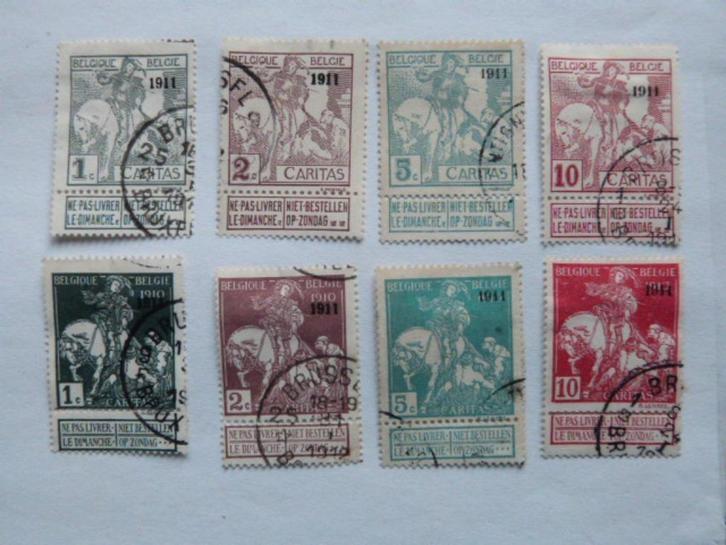 België gestempeld nr. 92/99, Postzegels en Munten, Postzegels | Europa | België, Gestempeld, Gestempeld, Ophalen of Verzenden