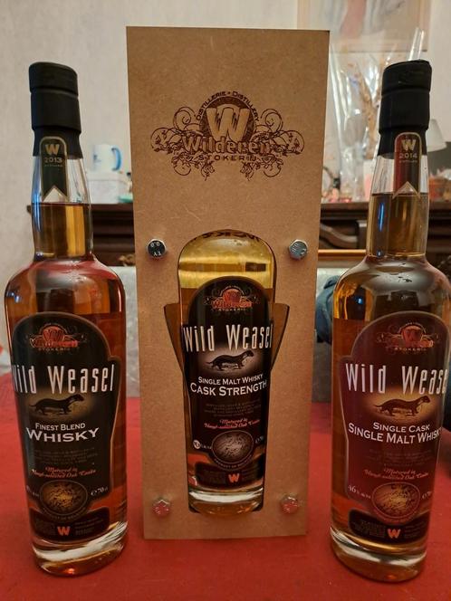 Whisky Wild Weasel - 3 verschillende flessen whiskey, Verzamelen, Merken en Reclamevoorwerpen, Zo goed als nieuw, Ophalen of Verzenden