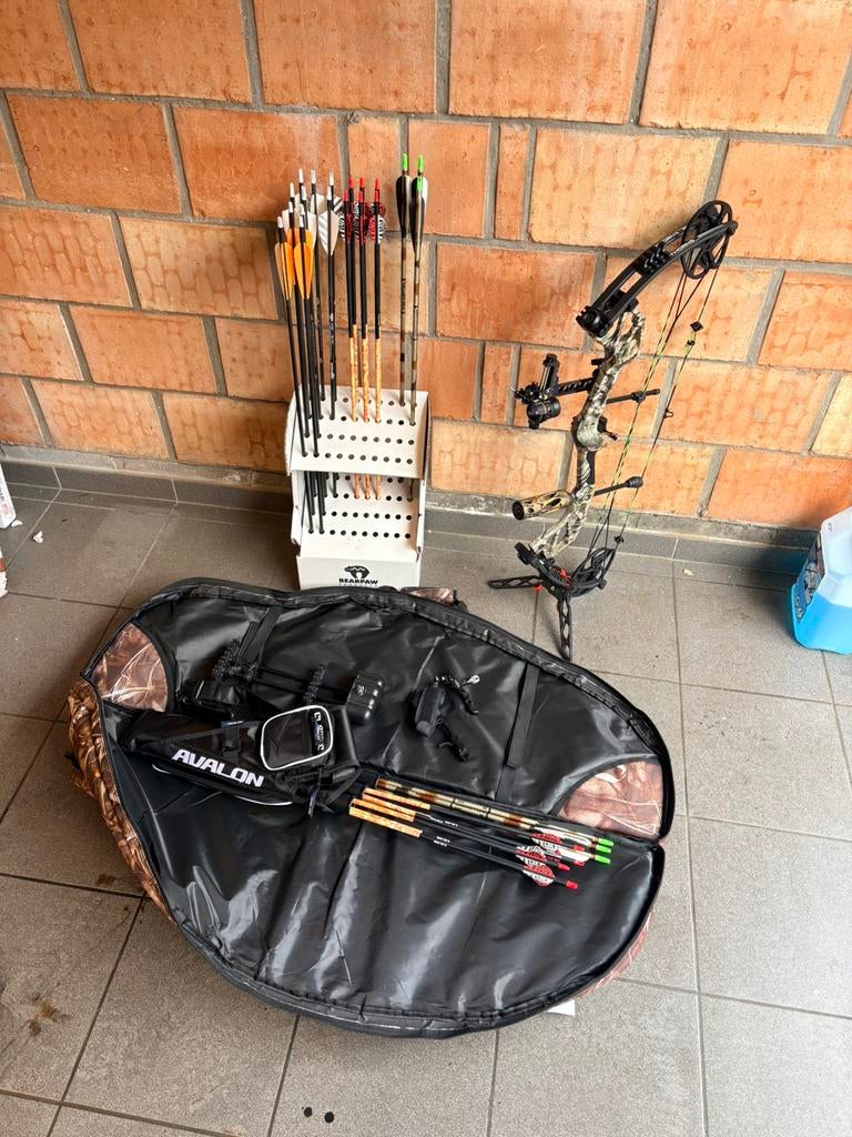 Kit complet d'arc à poulies, Sports & Fitness, Tir à l'arc, Comme neuf, Enlèvement