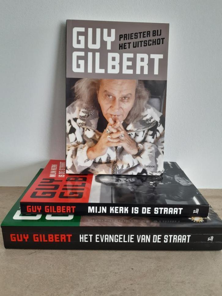 Guy Gilbert - 3 boeken + 1 boek gratis - zie foto's en info, Livres, Biographies, Comme neuf, Religion, Enlèvement
