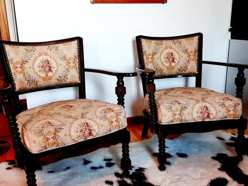 vintage, interbellum, lage salonzeteltjes, Huis en Inrichting, Fauteuils, Ophalen