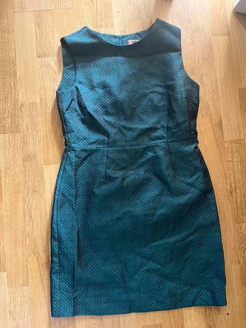 Donkergroene jacquard jurk – Maat M beschikbaar voor biedingen