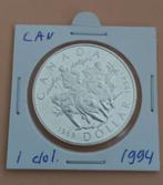 Canadese Zilveren Dollar 1994 tegen ZILVER SPOTPRIJS!, Verzenden, Noord-Amerika, Losse munt, Zilver