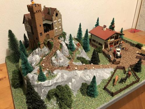 Château FALLER Maquette Décor Diorama Circuit 1/87 HO c/NEUF, Hobby en Vrije tijd, Modeltreinen | H0, Zo goed als nieuw, Brug, Tunnel of Gebouw