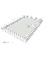 Douchebak wit 150x100, Ophalen, Nieuw