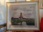 Prachtige Schilderij antik C.van der Velde, Antiek en Kunst, Ophalen of Verzenden