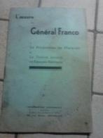 l'oeuvre du GENERAL FRANCO - Programme des Phalanges, Collections, Objets militaires | Général, Autres, Enlèvement ou Envoi