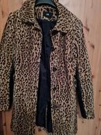 Tijgerprint lange jas in fluweel stof maat 36 38, Kleding | Dames, Ophalen of Verzenden, Zo goed als nieuw, Maat 36 (S), Zwart