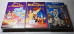 3 Disney video's  lady ende vagebond-belle enhet beest-aladd, Verzamelen, Ophalen of Verzenden, Zo goed als nieuw