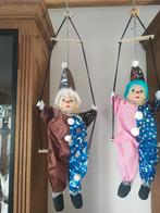 Harlekijn (Pierrot) pop op schommel 50 cm 2 stuks, Ophalen of Verzenden, Nieuw, Pop