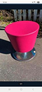 Pouf d'appoint fushia vintage qui tourne - état impeccable, Maison & Meubles, Enlèvement, Comme neuf
