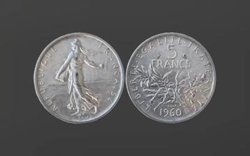 Zilveren muntstuk 5 Franc (Frankrijk) 1960
