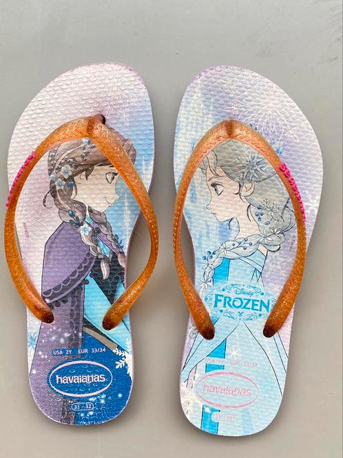 tongs Frozen Havaianas 33-34, Enfants & Bébés, Vêtements enfant | Chaussures & Chaussettes, Utilisé, Autres types, Garçon ou Fille