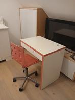 Kinderbureau met in hoogte verstelbare stoel, roze, Ophalen