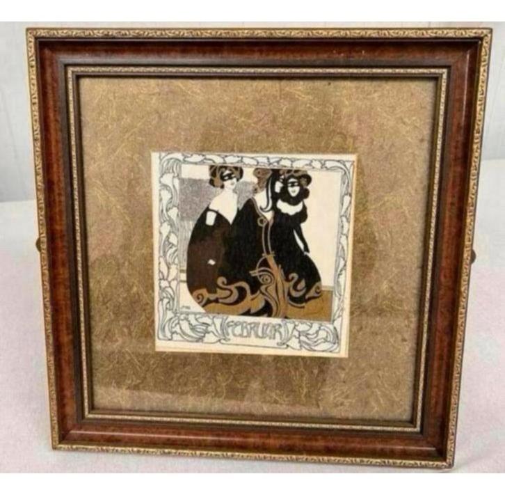 February Ver Sacrum Josef Maria Auchentaller 1898 dans cadre, Antiquités & Art, Antiquités | Objets religieux, Enlèvement ou Envoi