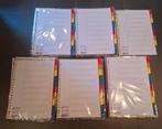51x 123inkt plastic tabbladen A4 gekleurd met 10 tabs (23-ga, Diversen, Ophalen of Verzenden, Nieuw