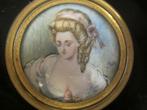 Portrait miniature ancien peint à la main d'une dame /11, Enlèvement ou Envoi