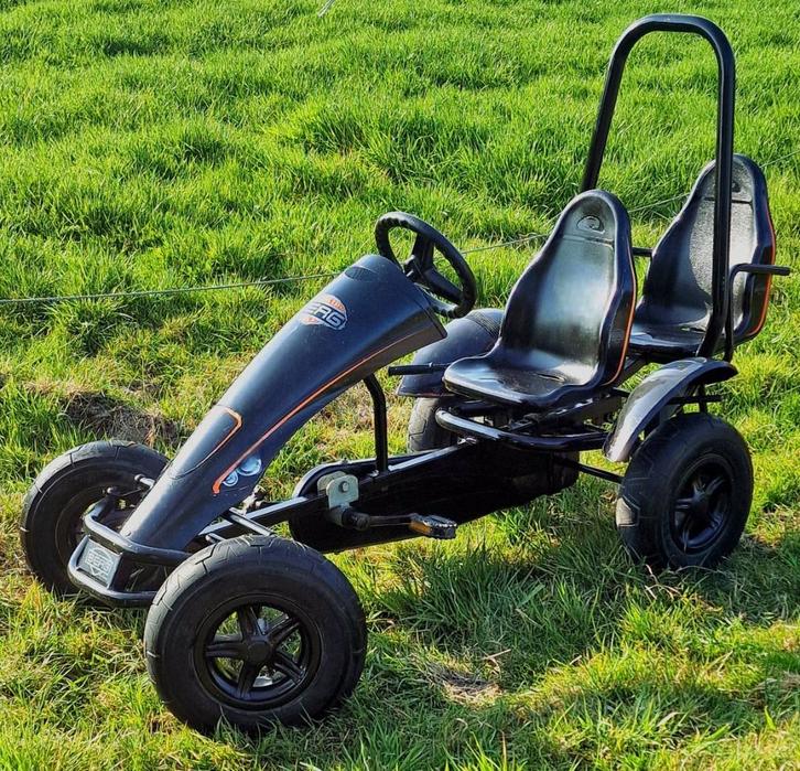 gocart Berg - Black Edition, met rolbeugel, duozit +trekhaak, Kinderen en Baby's, Speelgoed | Buiten | Skelters, Zo goed als nieuw