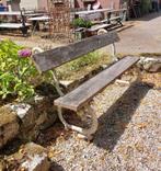 prachtige oude tuinbank met gietijzeren slangen onderstel, Antiek en Kunst, Ophalen