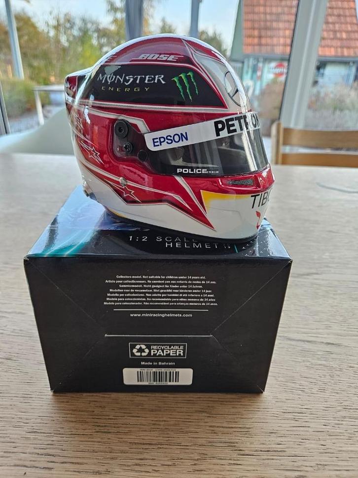 Miniatuurhelmen Hamilton Schumacher Raikkonen, Verzamelen, Automerken, Motoren en Formule 1, Zo goed als nieuw, Formule 1, Ophalen of Verzenden