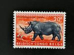 Belgisch Congo 1959 - wilde dieren - neushoorn **, Ophalen of Verzenden, Dier of Natuur, Postfris