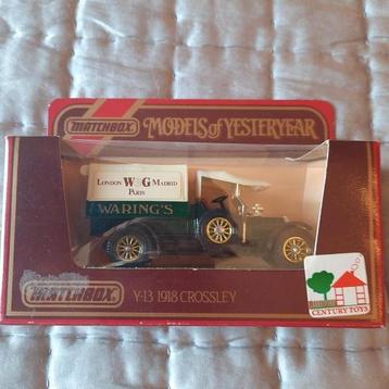MATCHBOX Y13 1918 CROSSLEY van WARING´S*MOYY*1/43 beschikbaar voor biedingen