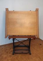 Vintage tekentafel Raoul Simon met gietijzeren onderstel, Doe-het-zelf en Bouw, Ophalen