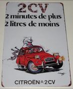 CITROEN 2CV : Metalen Bord Citroën 2CV 2 minutes de plus ..., Verzenden, Nieuw, Auto's