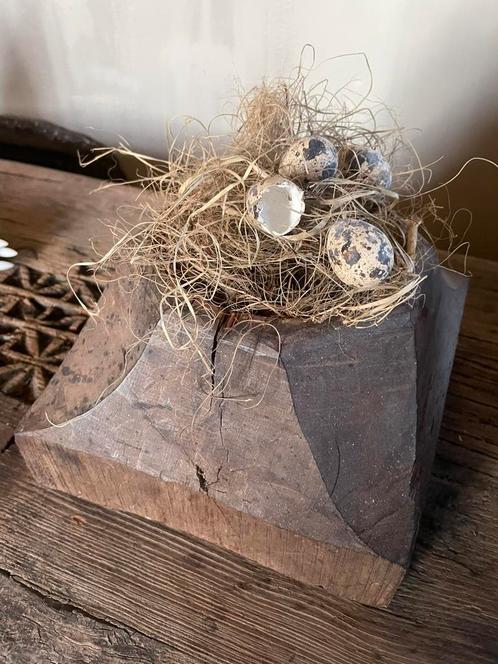 Houten poer/ kandelaar/ voederbak hond of kat, Dieren en Toebehoren, Hondenvoerbakken en Drinkbakken, Ophalen of Verzenden