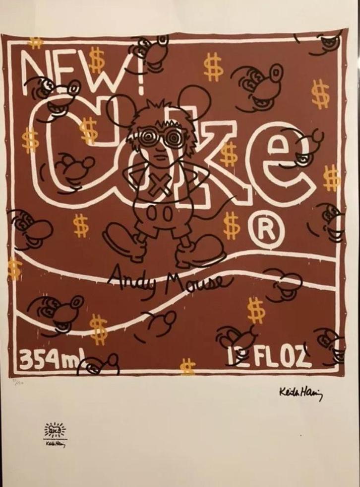Keith HARING : lithographie 50 par 70 cm, Antiquités & Art, Art | Lithographies & Sérigraphies