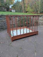 Vintage houten kinderpark, Kinderen en Baby's, Babyparken, Ophalen, Gebruikt, Rechthoekig, Wieltjes